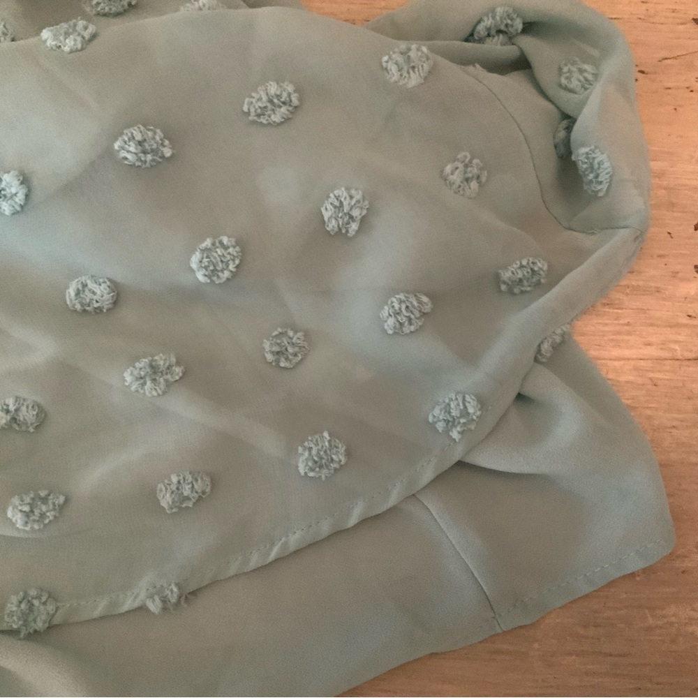 Cato‎ Est. 1946 Seafoam Green Swiss Dot Blouse 22/24 Good Condition - Picture 6 of 8